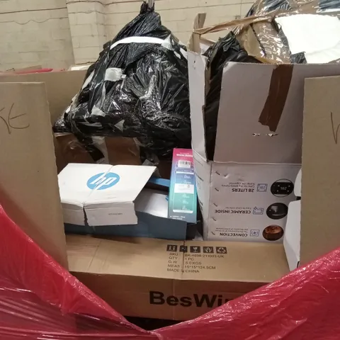 PALLET OF ASSORTED HOUSEHOLD GOODS AND PRODUCTS TO INCLUDE; BEAUTY AND NAIL PRODUCTS, WATER BOTTLES, OFFICE PAPER ETC