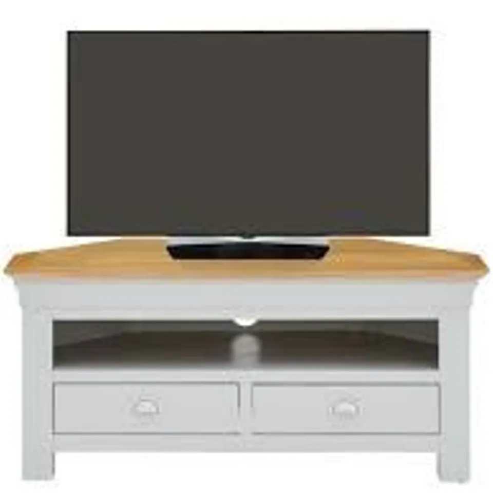 BOXED GRADE 1 SEATTLE GREY/OAK CORNER TV UNIT  RRP £309