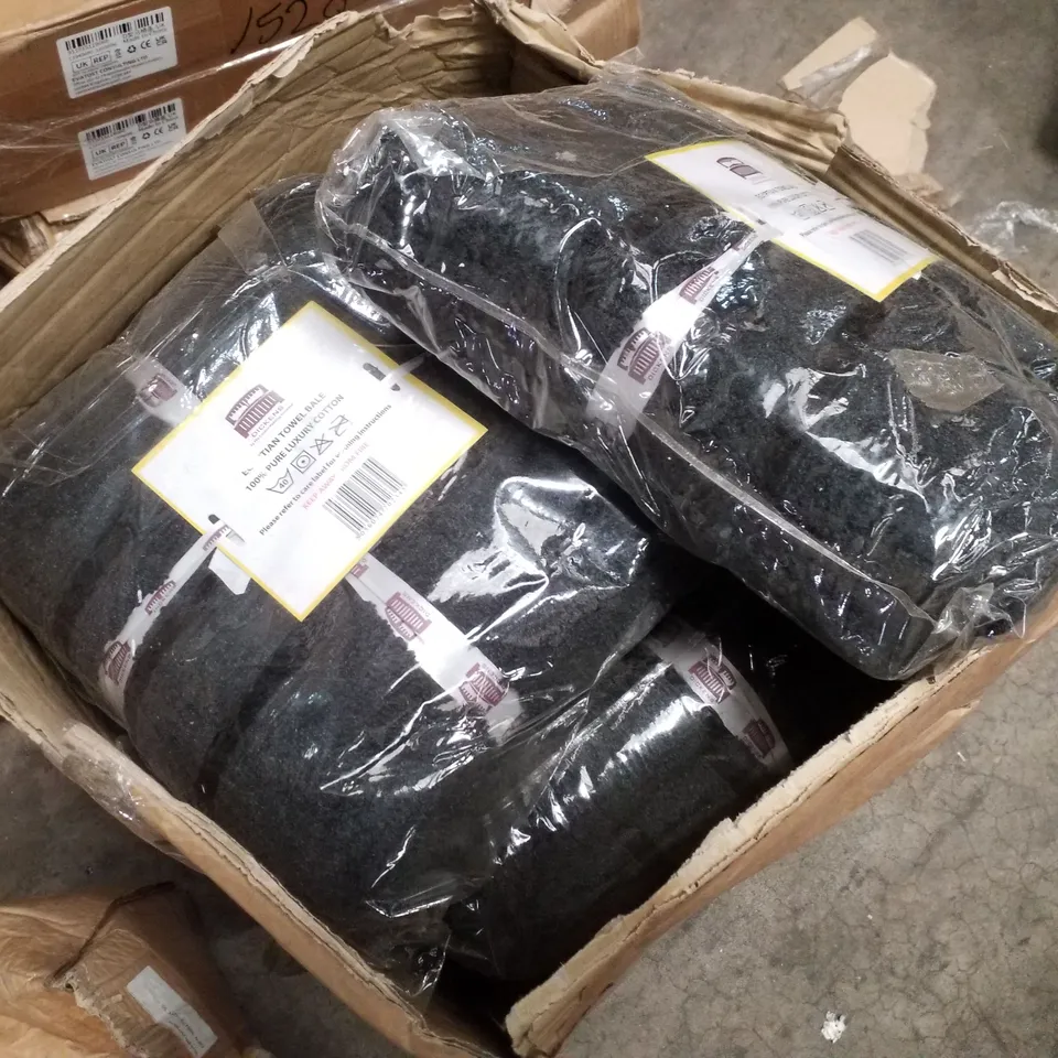 BOX CONTAINING APPROXIMATELY 12 DICKENS EGYPTIAN TOWEL BALES