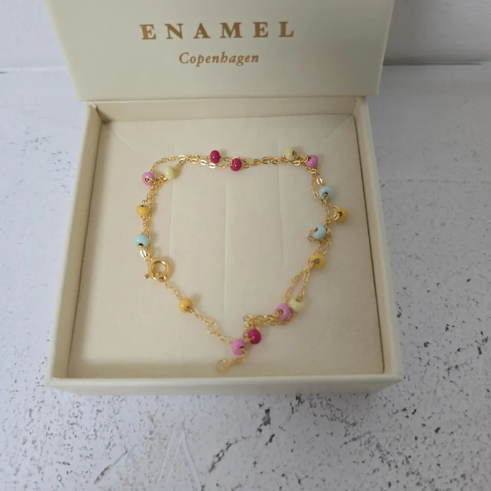 BOXED ENAMEL COPENHAGEN LOLA BOLD NECKLACE RAINBOW