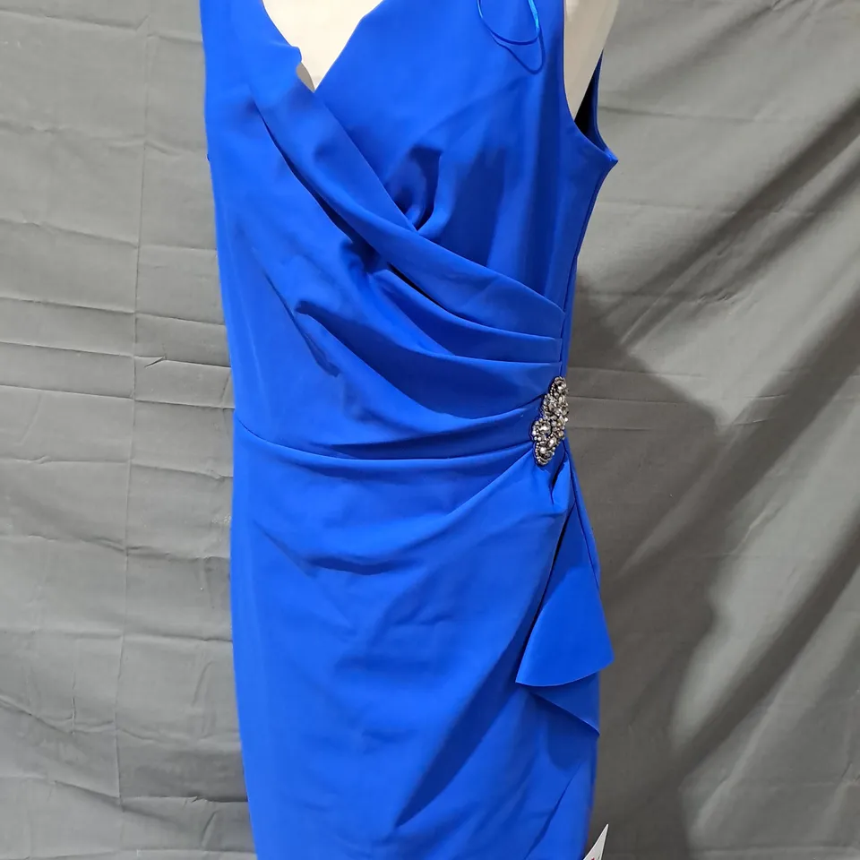 GINA BACCONI RANGE DRESS IN BLUE SIZE 18