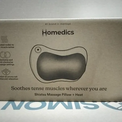 BOXED AS NEW HOMEDICS SHIATSU MASSAGE PILLOWS & HEAT