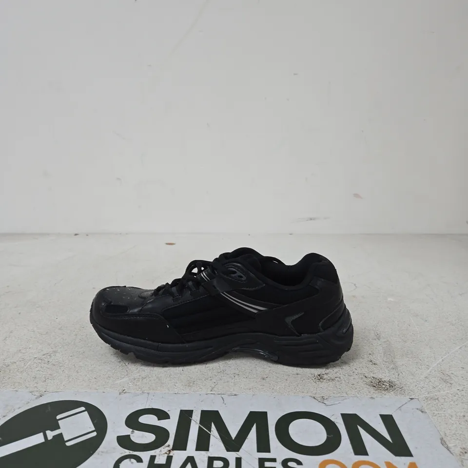 VONICA BLACK ATHLETIC SNEAKERS WITH V LOGO – PAIR, SIZE UK 7