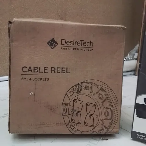 BOXED DESIRETECH 5M CABLE REEL WITH 4 SOCKETS