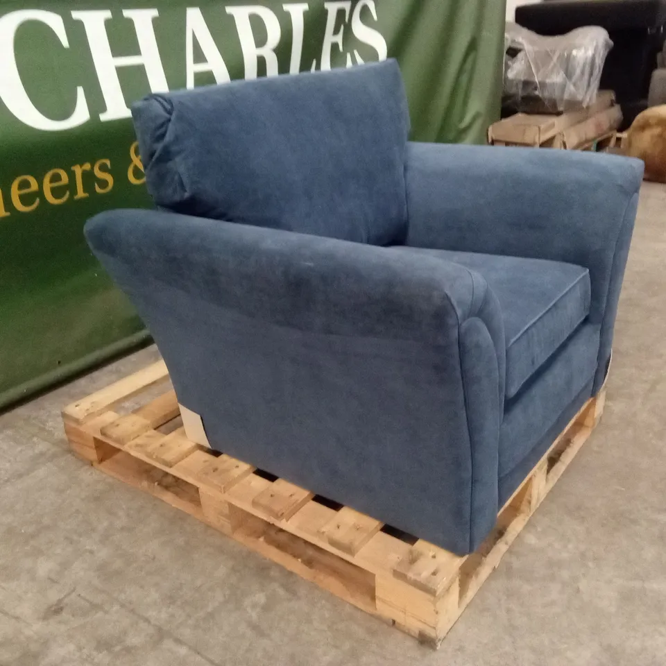 DURY FABRIC ARMCHAIR - BLUE RRP £399