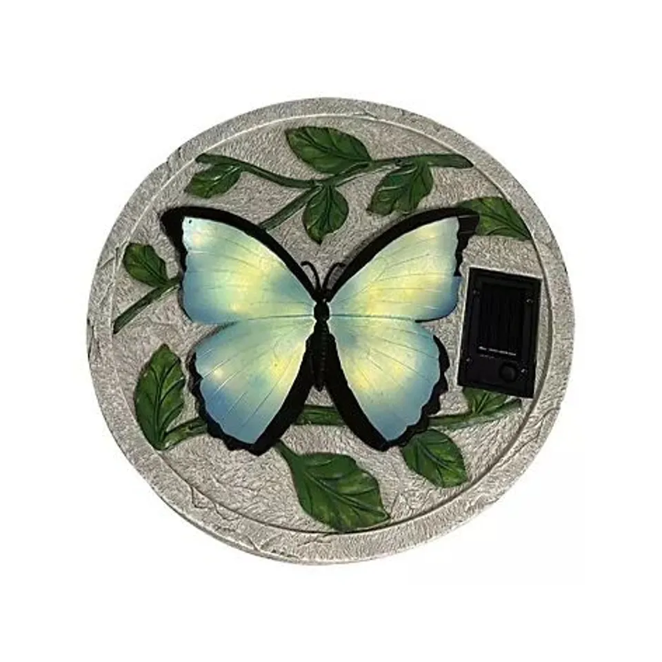 GARDEN REFLECTIONS SET OF 2 SOLAR DECORATIVE PLAQUES