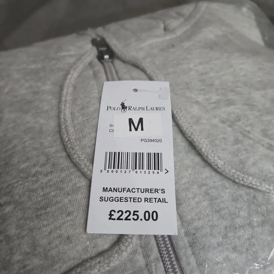 POLO RALPH LAUREN GREY HOODIE MEDIUM BAGGED