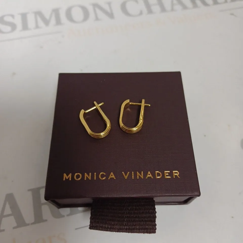 MONICA VINADER GROOVE HUGGIE EARRINGS