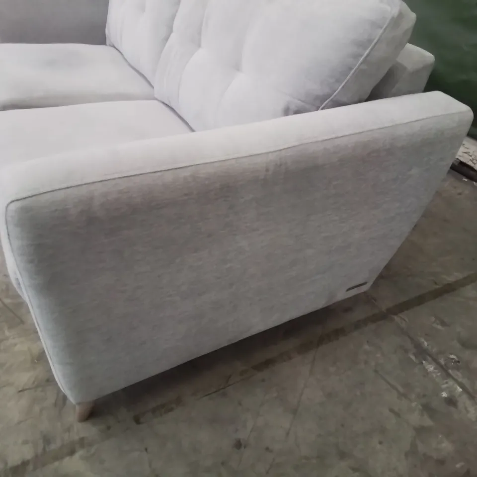 QUALITY BRITISH DESIGNER LOUNGE Co. HOLLY THREE SEATER SOFA GREY PLUSH FABRIC 