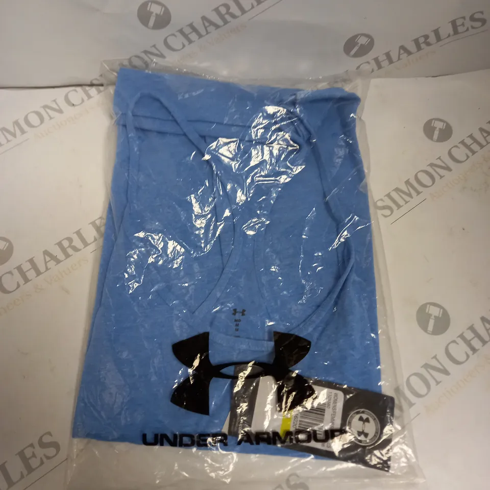 SEALED UNDER ARMOUR SLEEVELESS WOMENS TRAINING TOP IN BLUE - M