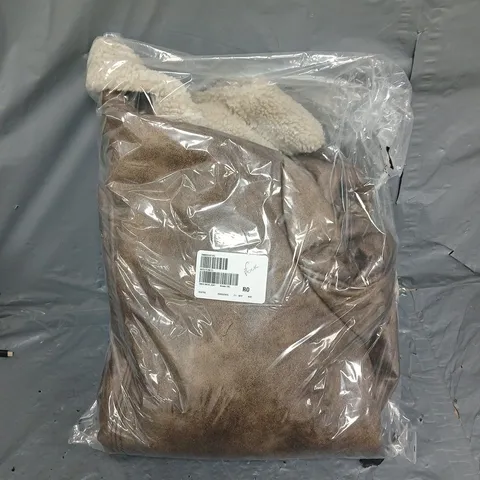 BAGGED CENTIGRADE AVIATOR JACKET IN BROWN 2XL