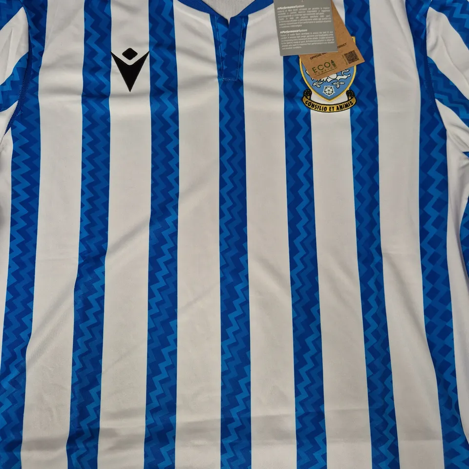 MACRON SHEFFIELD WEDNESDAY JERSEY IN BLUE/WHITE SIZE XL