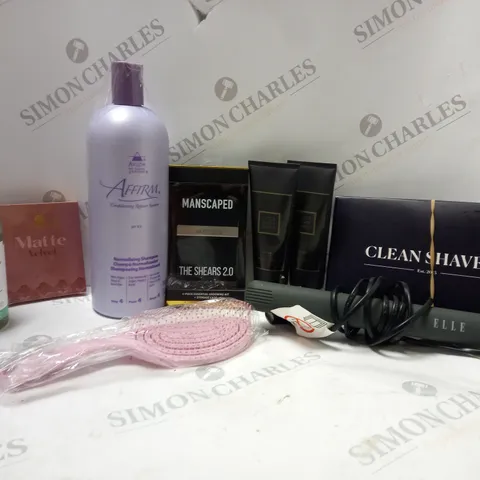 LOT OF HOUSEHOLD ITEMS TO INCLUDE ELLE HAIR STRAIGHTNERS, ETC