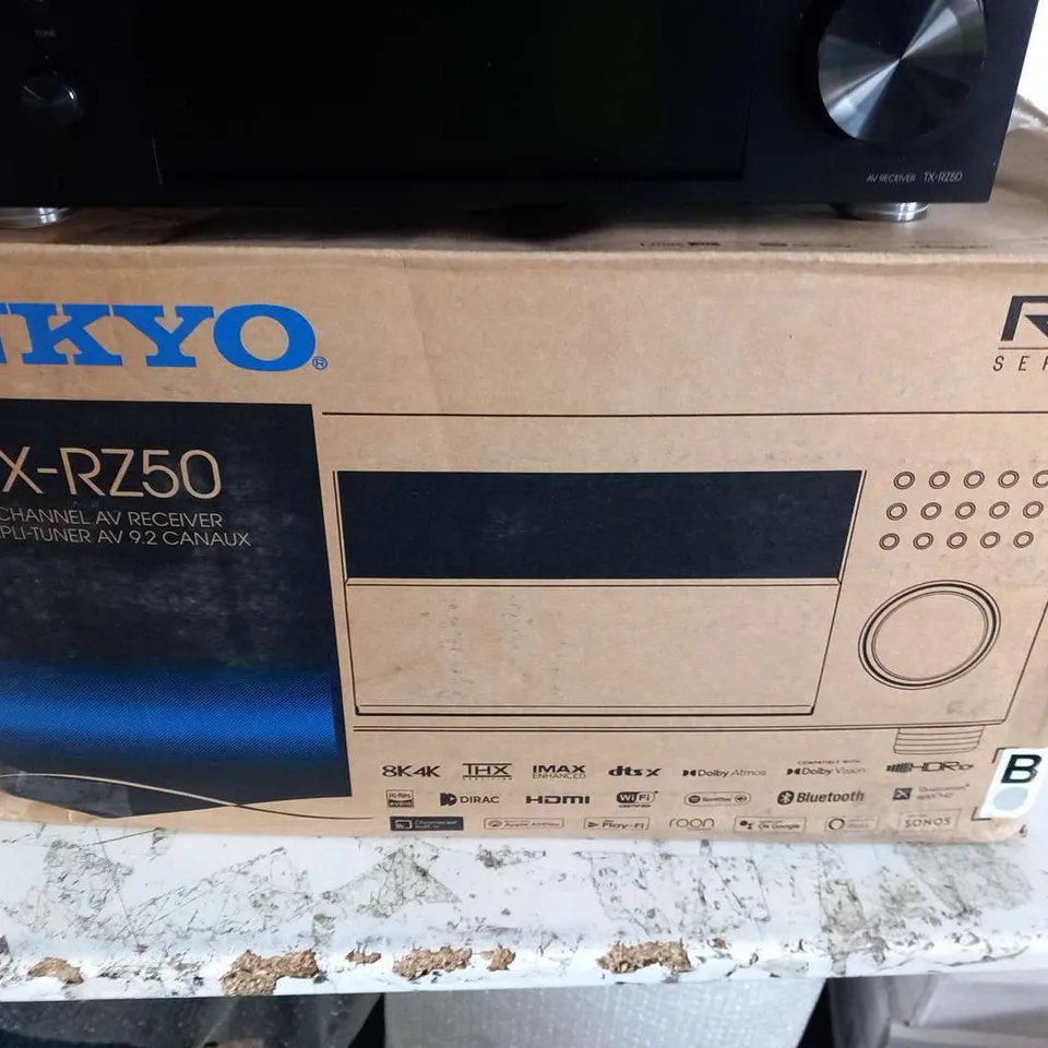 ONKYO TXRZ50 BLACK DOLBY ATMOS AND DTS:X HOME CINEMA, SURROUND SOUND, AV RECEIVER RRP £1399