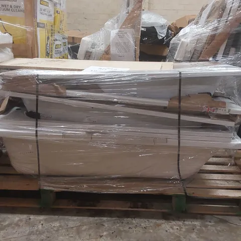 PALLET CONTAINING APPROXIMATELY 6x HEAVY DUTY ANTI-SLIP STEEL BATH TUBS