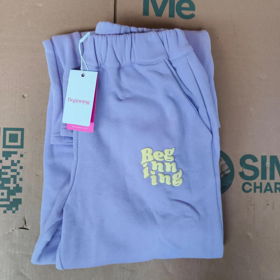 BEGINNING PURPLE SNUGGLE TRACK PANTS SIZE US 4/AU 8