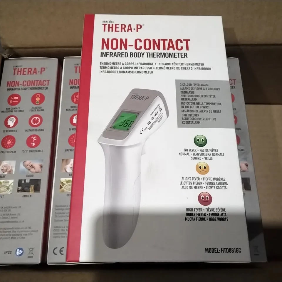 LOT OF 5 BOXED AS NEW HOMEDICS THERM-P NON CONTACT INFRARED BODY THERMOMETERS