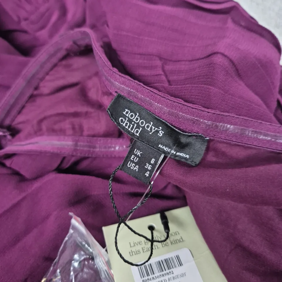 NOBODY'S CHILD FELICITY MIDI DRESS – UK8 (EU36, USA4) – PLAIN PURPLE