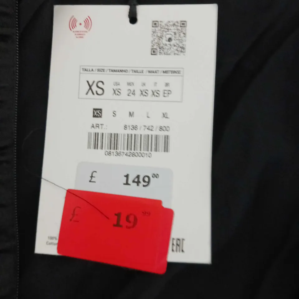 LADIES ZARA 2023 COLLECTION 14  BLACK COCTAIL DRESS SIZE XS