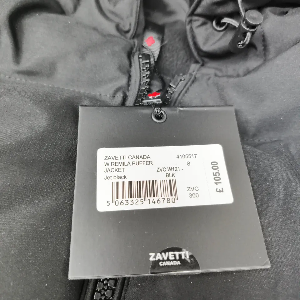 ZAVETTI CANADA WOMEN'S PUFFER JACKET – JET BLACK, UK SIZE S