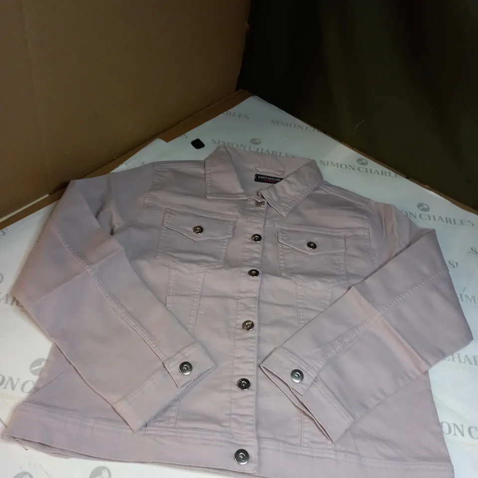 KURT MULLER PINK DENIM JACKET SIZE 18