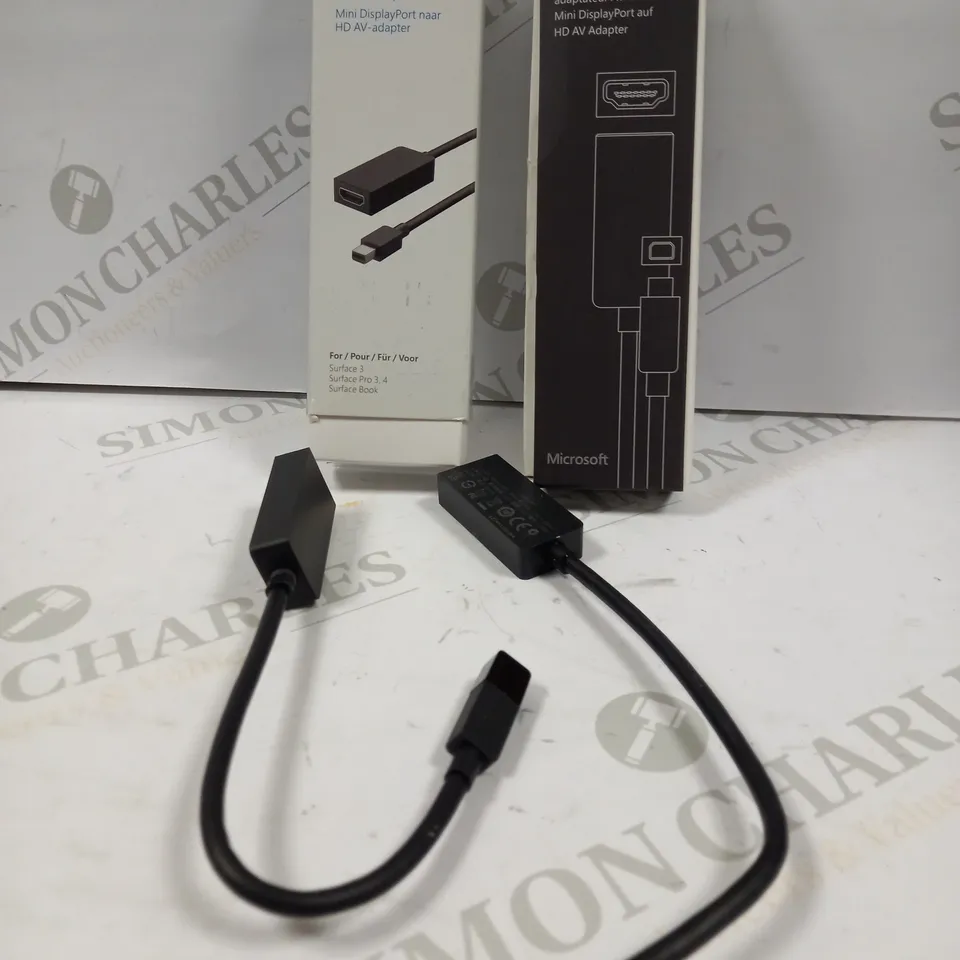 LOT OF 2 MICROSOFT MINI DISPLAYPORT TO HDMI ADAPTERS