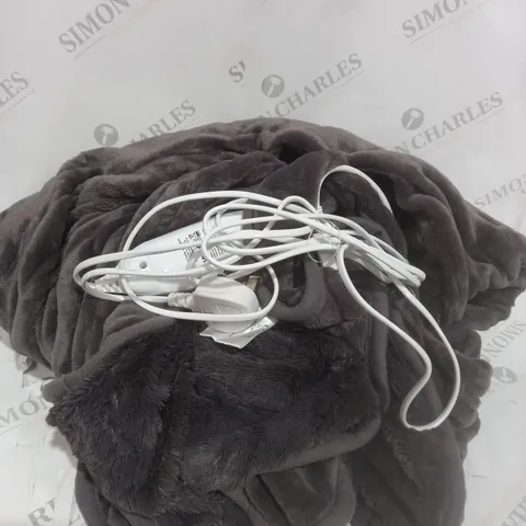 COZEE HOME VELVETSOFT HEATED THROW IN GREY