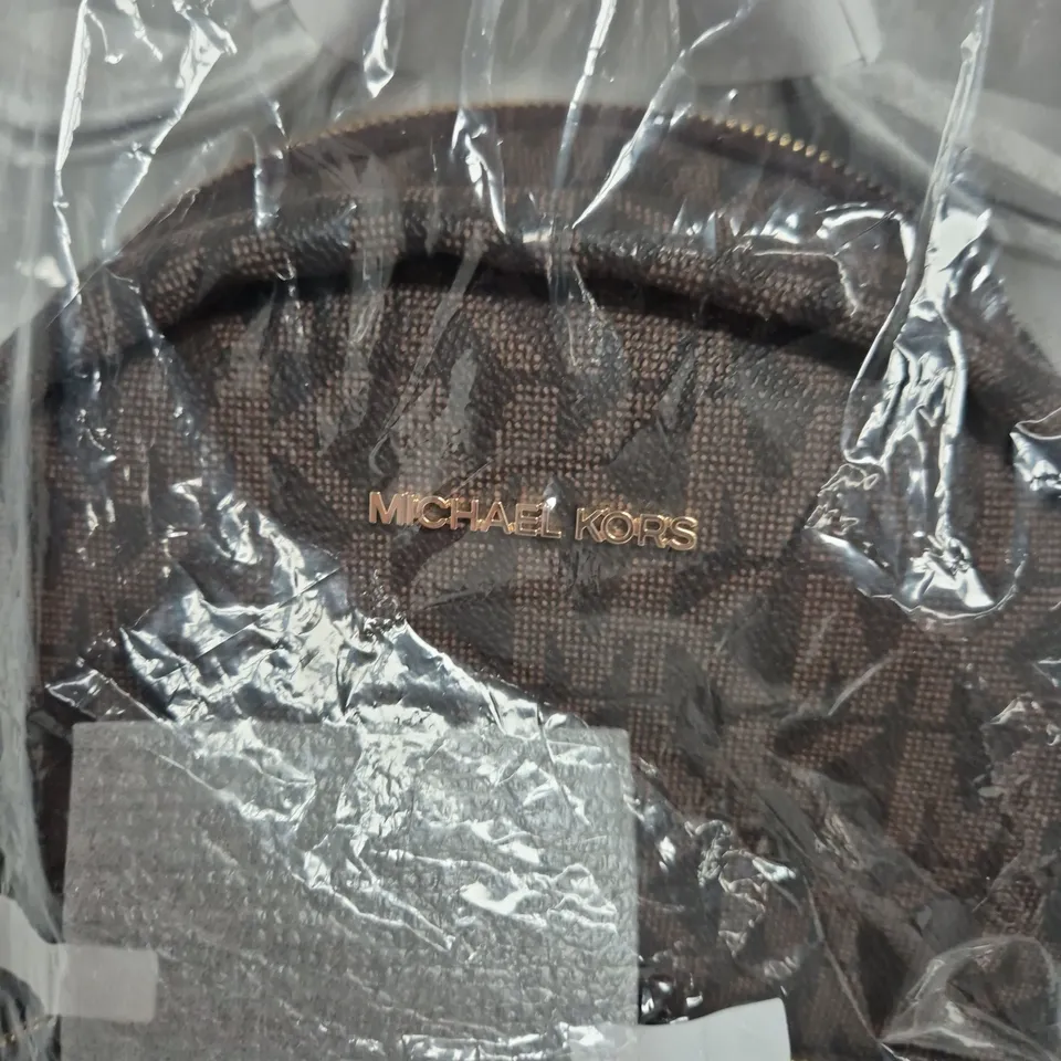MICHAEL KORS MK PRINT BACKPACK - MONOGRAM BROWN FABRIC