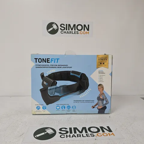 TONEFIT FITNESS BELT FOR FULL-BODY TRAINING – BLACK WITH BLUE TRIM