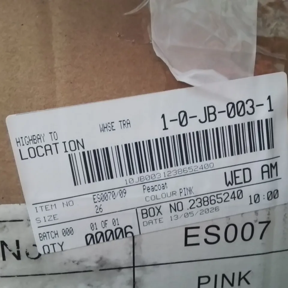 BOXED BRAND NEW APPROXIMATELY 6 JD WILLIAMS PEACOAT PINK SIZE 26