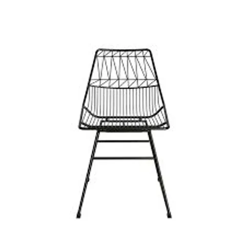 BOXED COSMOLIVING ASTRID WIRE METAL COUNTER STOOL - BLACK