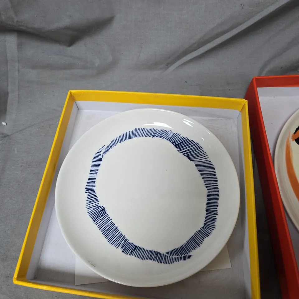 2 XDECORATIVE CERAMIC PLATES – (TWO DESIGNS)