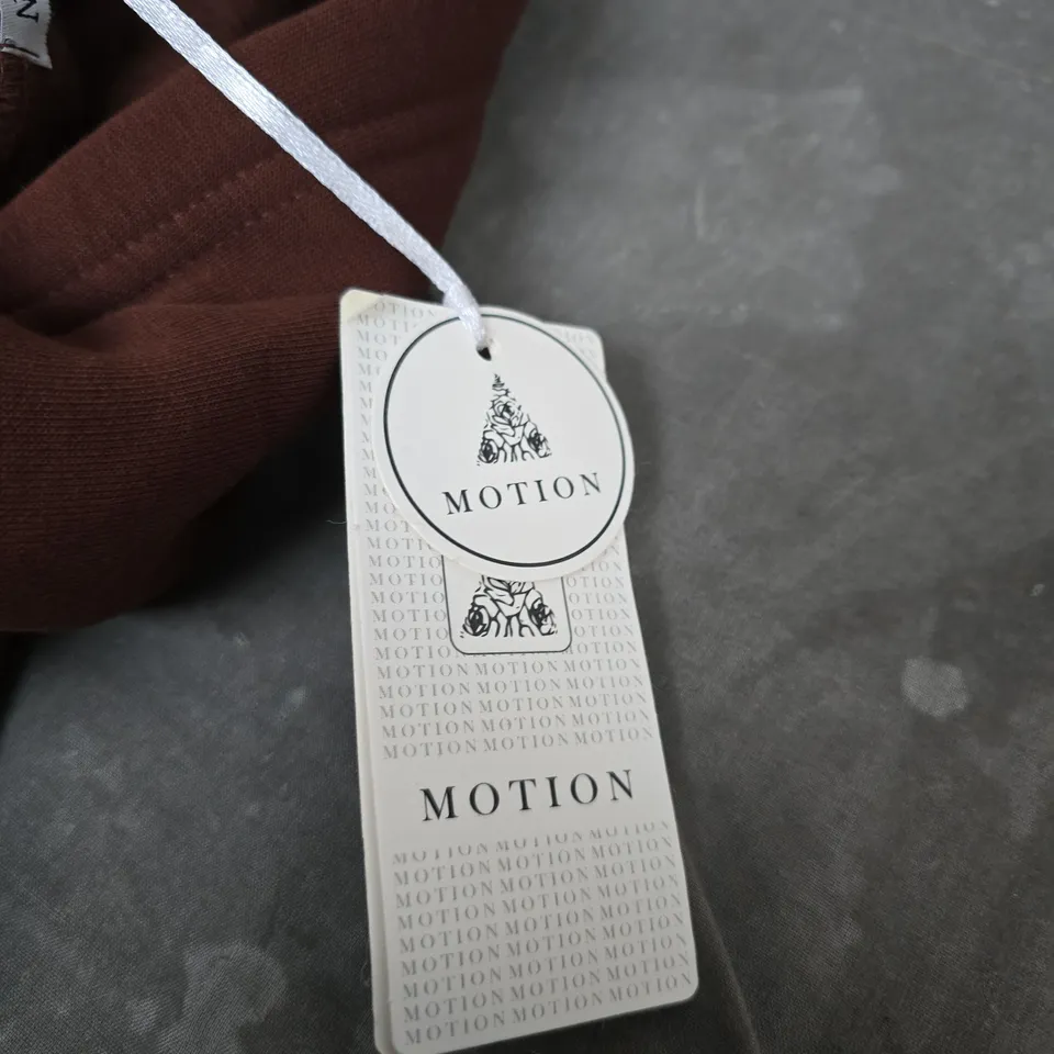 MOTION BROWN HOODIE WITH 5TH AVENUE NEW YORK CITY PRINT