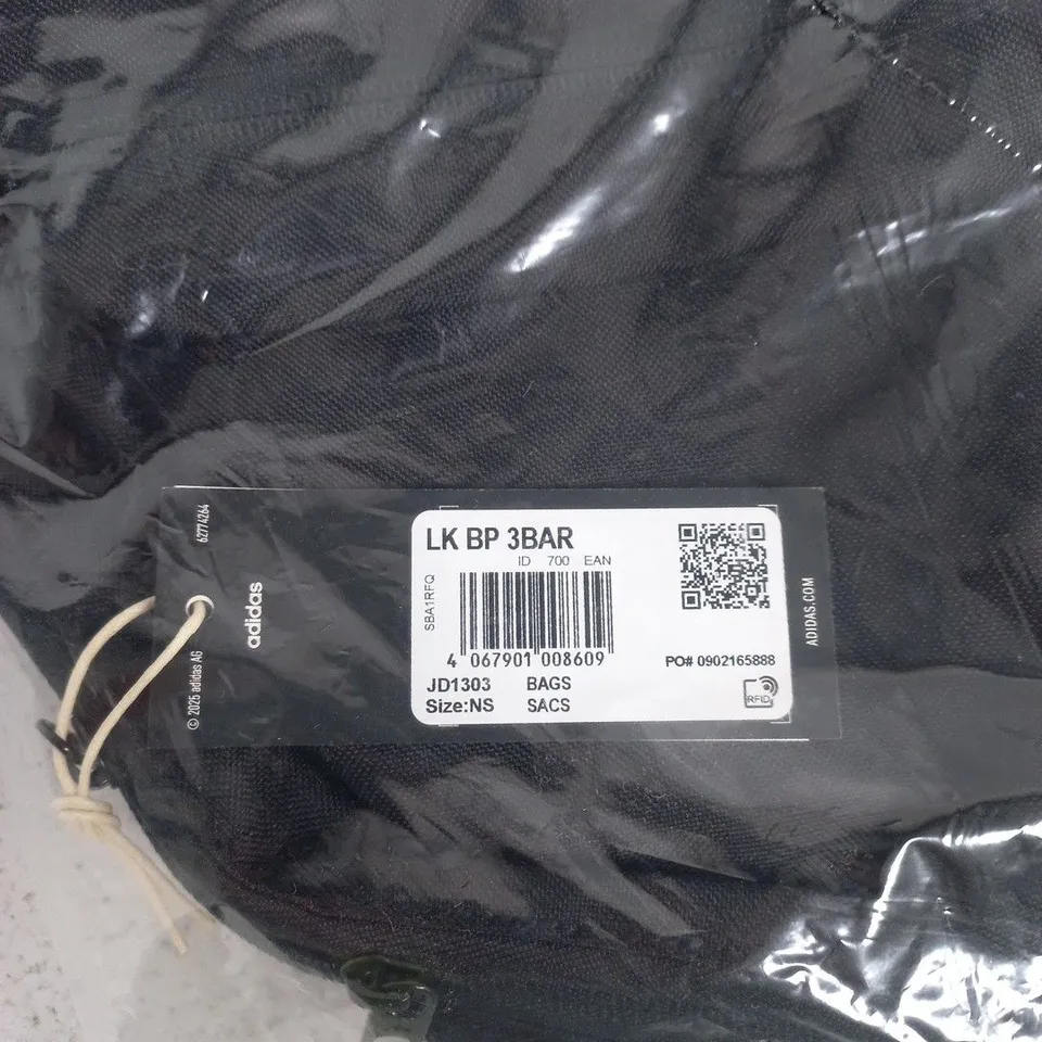ADIDAS BLACK BAG WITH TAG – SEALED IN ORIGINAL PLASTIC PACKAGING