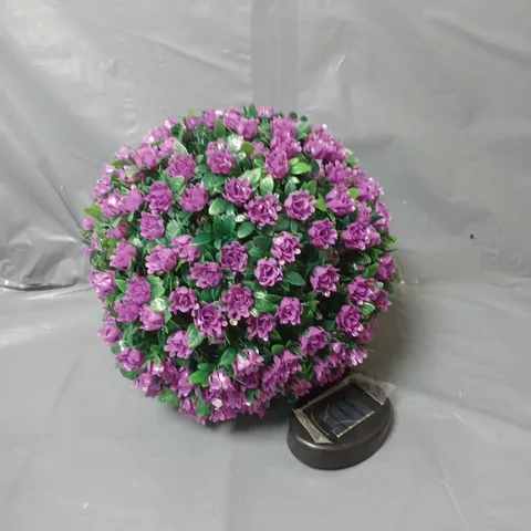 SOLALITE 28CM PURPLE TOPIARY BALL WITH SOLAR LED LIGHTS