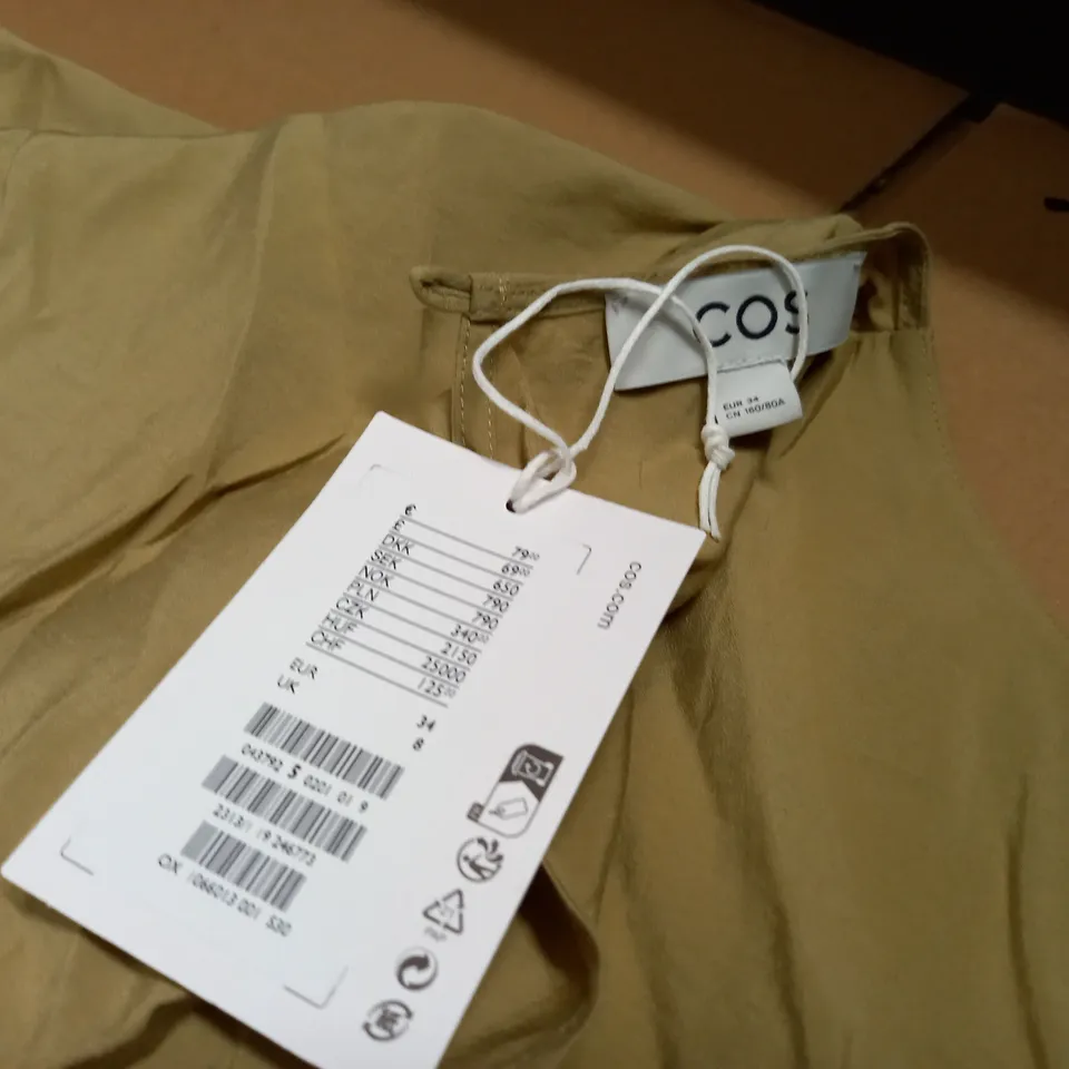 COS OVERSIZED SLEEVE TOP IN GREEN - UK 8