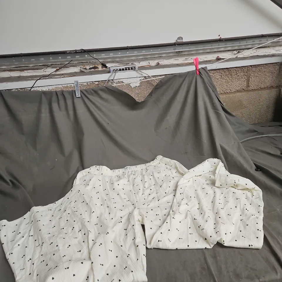 TALA SLEEP LOUNGE WIDE LEG TROUSER – IVORY PRINTED – UK SIZE M