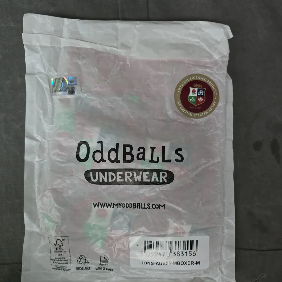 ODDBALLS LIONS AUS25 MENS BOXERS SIZE MEDIUM