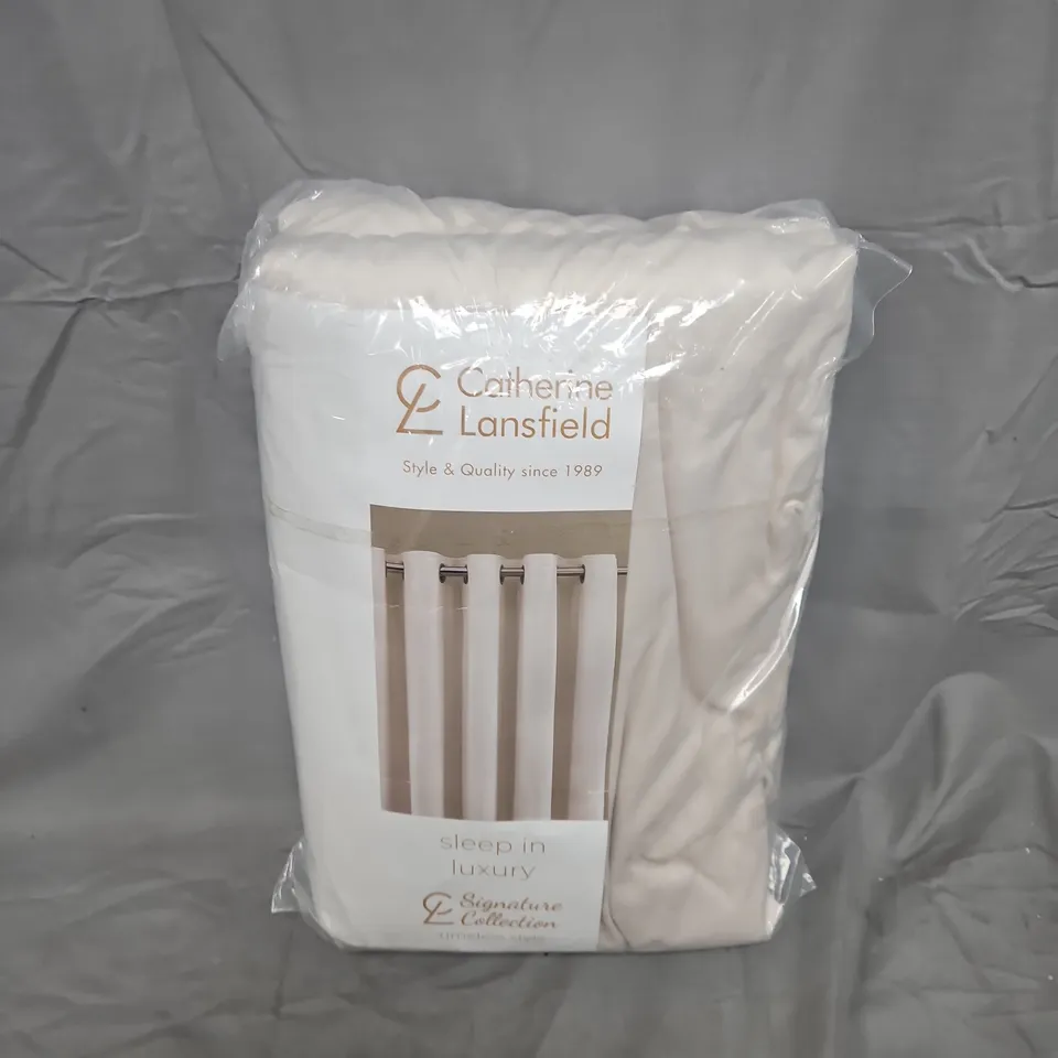 CATHERINE LANSFIELD CURTAINS 66X90 INCH CREAM – SIGNATURE COLLECTION