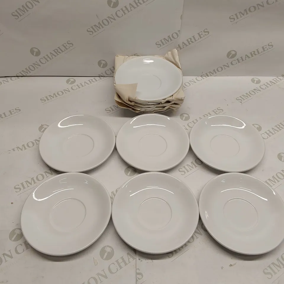 BOX OF 2X SETS OF 6 GENWARE PORCELAIN SAUCERS 16CM/6.25"