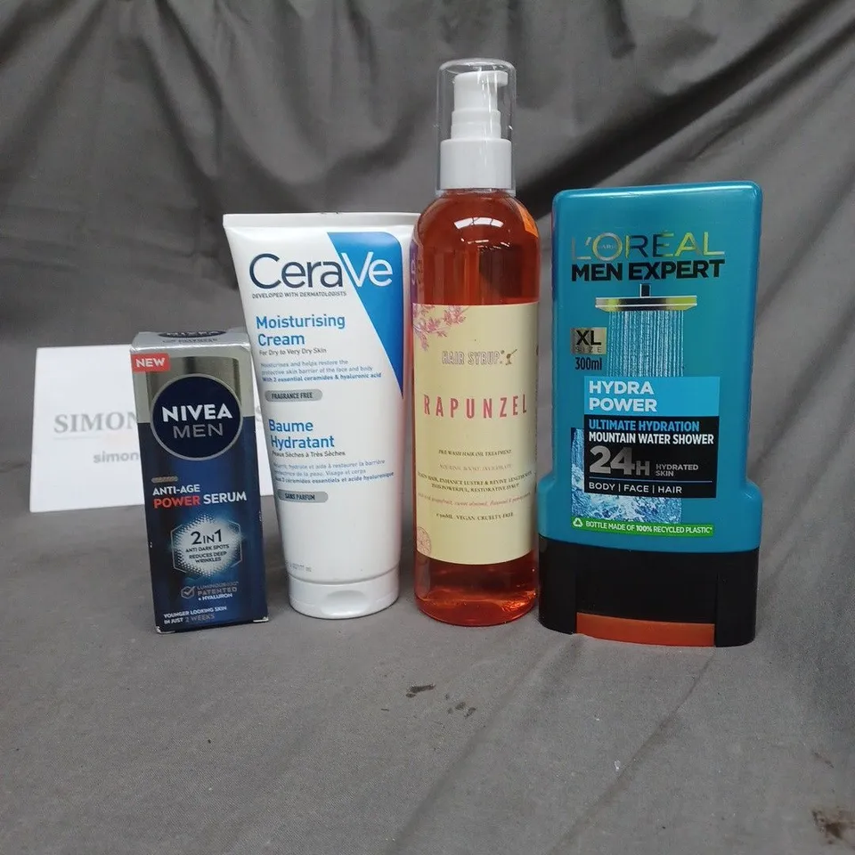 APPROXIMATELY 20 ASSORTED COSMETIC PRODUCTS TO INCLUDE NIVEA MEN MOISTURISER, CERAVE MOISTURISING CREAM, AND L'OREAL SHOWER GEL