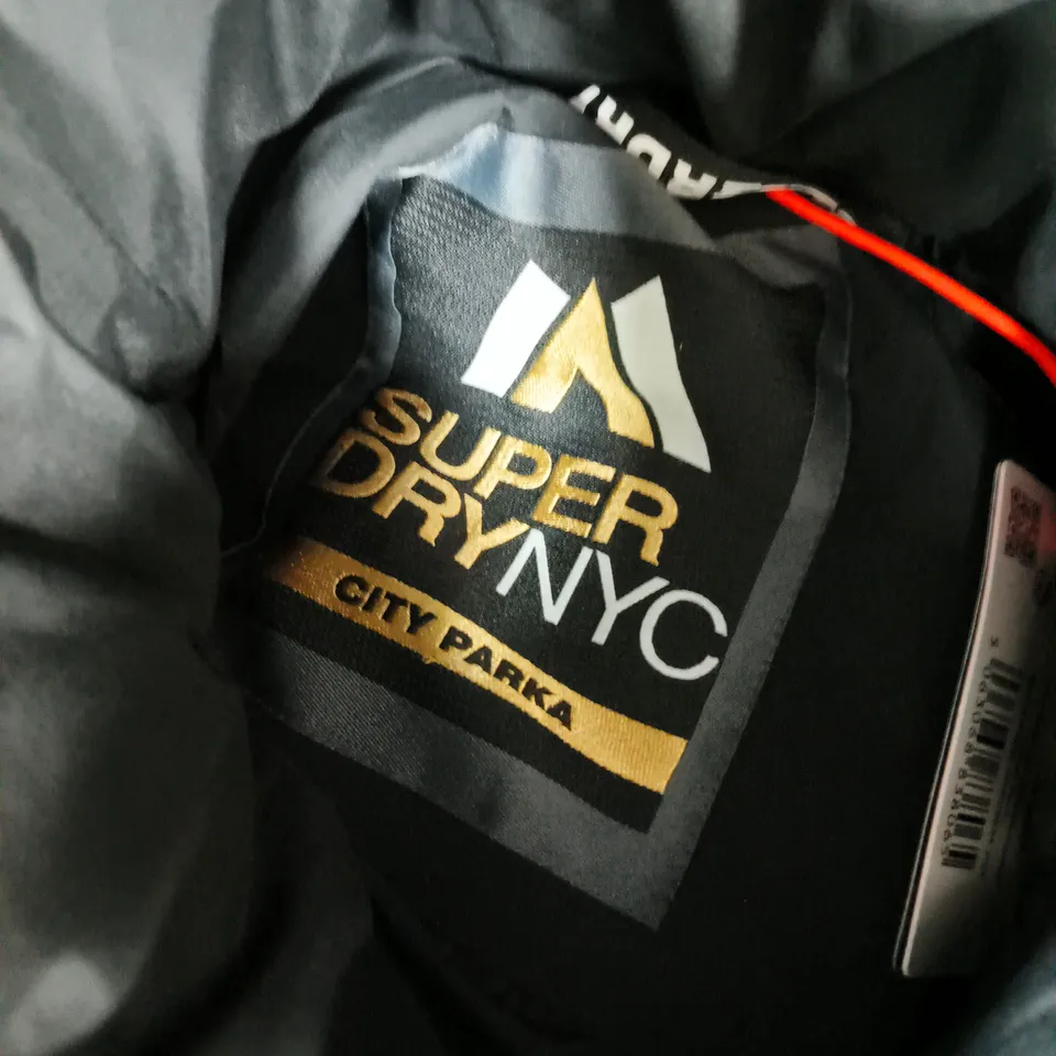 SUPERDRY CITY PARKA – BLACK, WOMEN'S UK14 (US10, EU42)