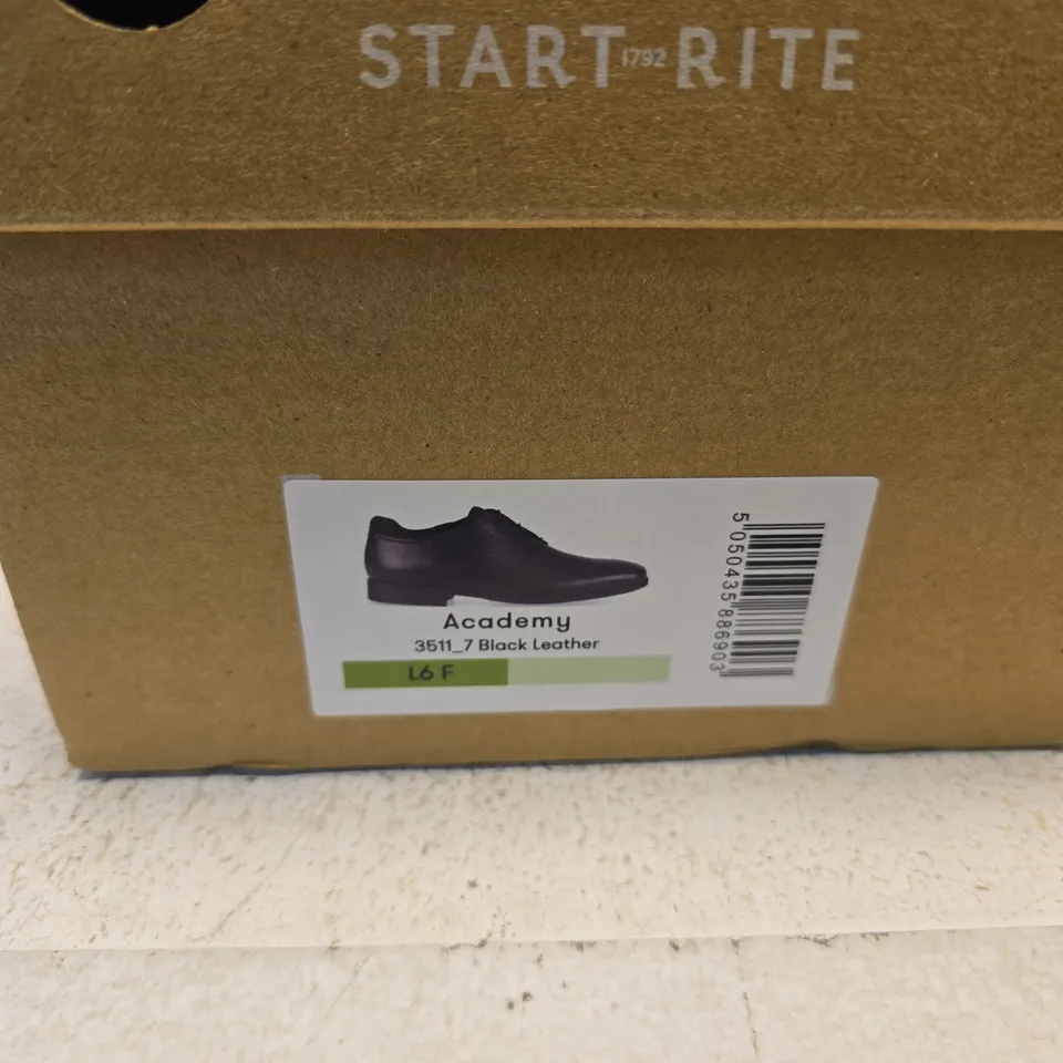 START-RITE ACADEMY 3511_7 BLACK LEATHER OXFORD SHOES (UK 6)