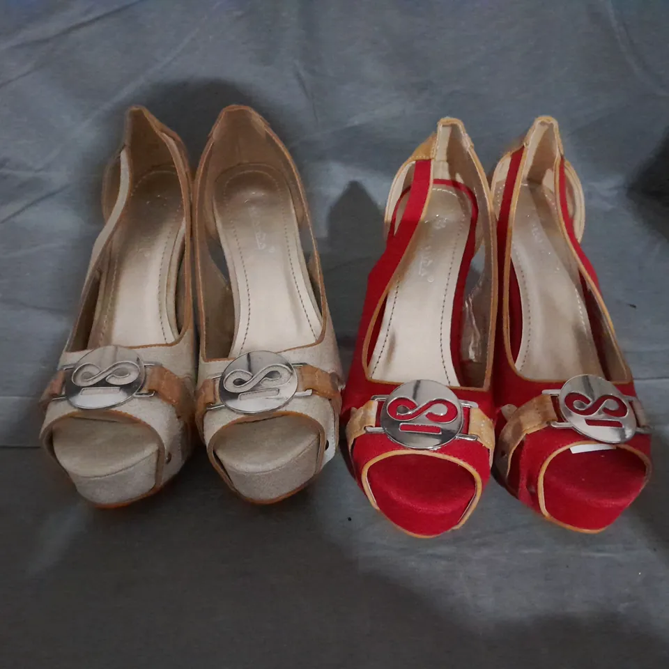 APPROXIMATELY 12 BOXED PAIR OF HEELED SHOES IN VARIOUS SIZES TO INCLUDE SIZE 38EU