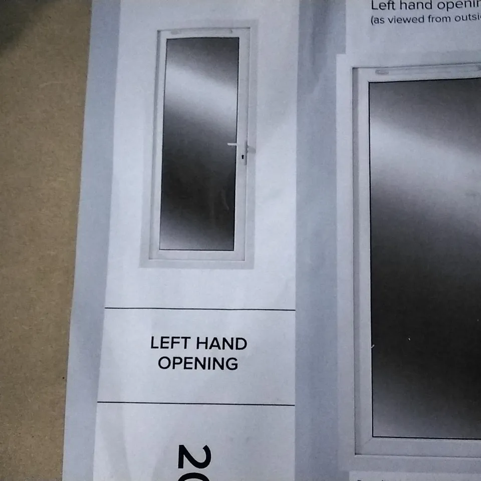 BRAND NEW PVCU FULL GLAZED OBSCURE BACK DOOR LEFT HAND OPENING,  H2055MM X W920MM X D70MM