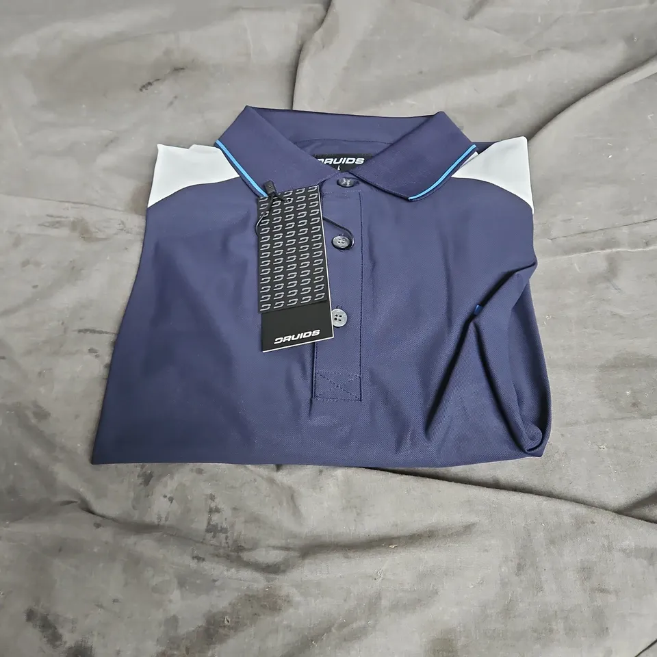 DRUIDS LUKEY POLO IN NAVY SIZE L