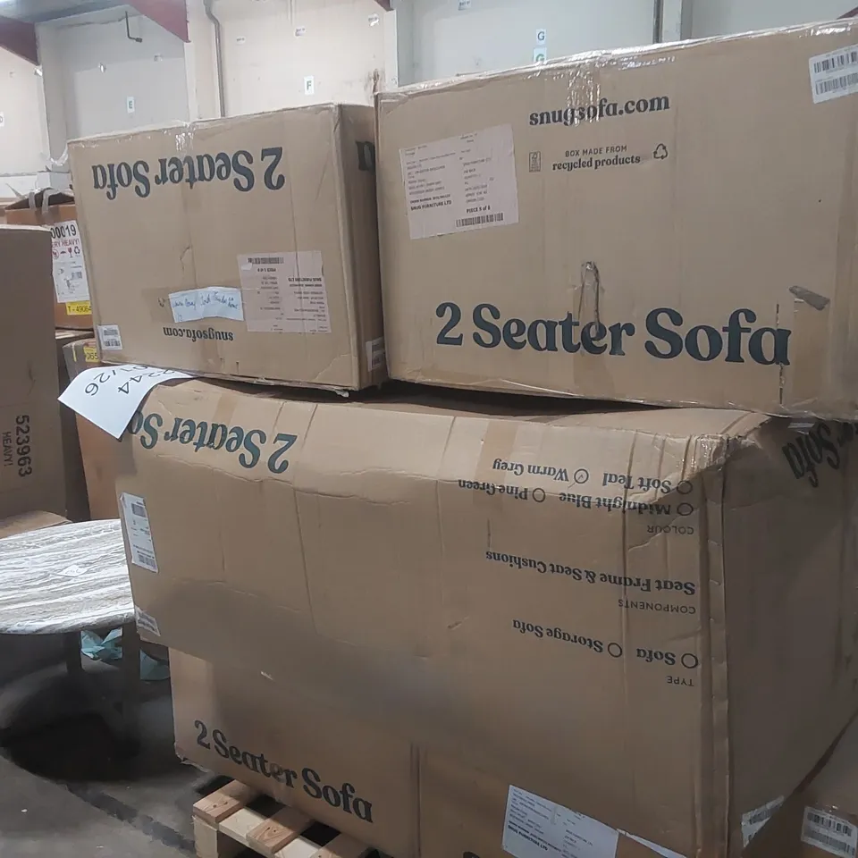 PALLET CONTAINING 6x BOXES OF SNUG SOFA PARTS 