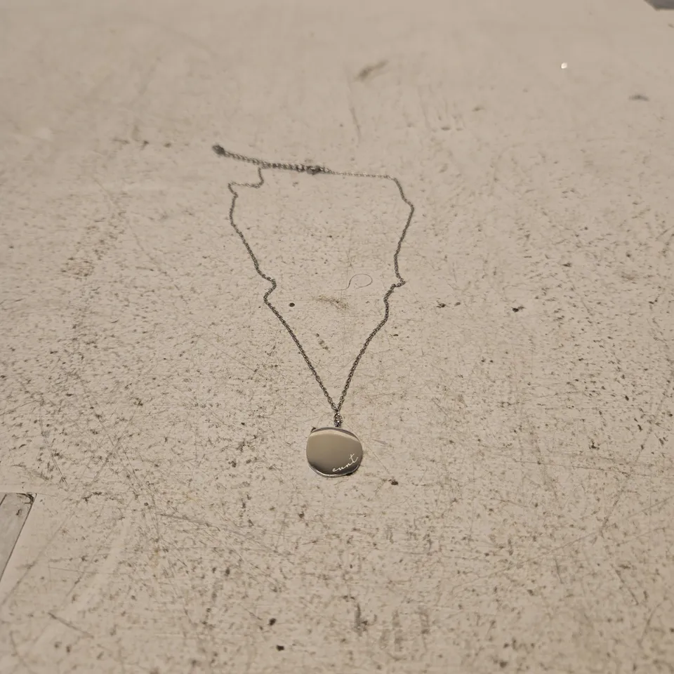 FRANKLY "CUNT" STAINLESS STEEL NECKLACE IN BOX