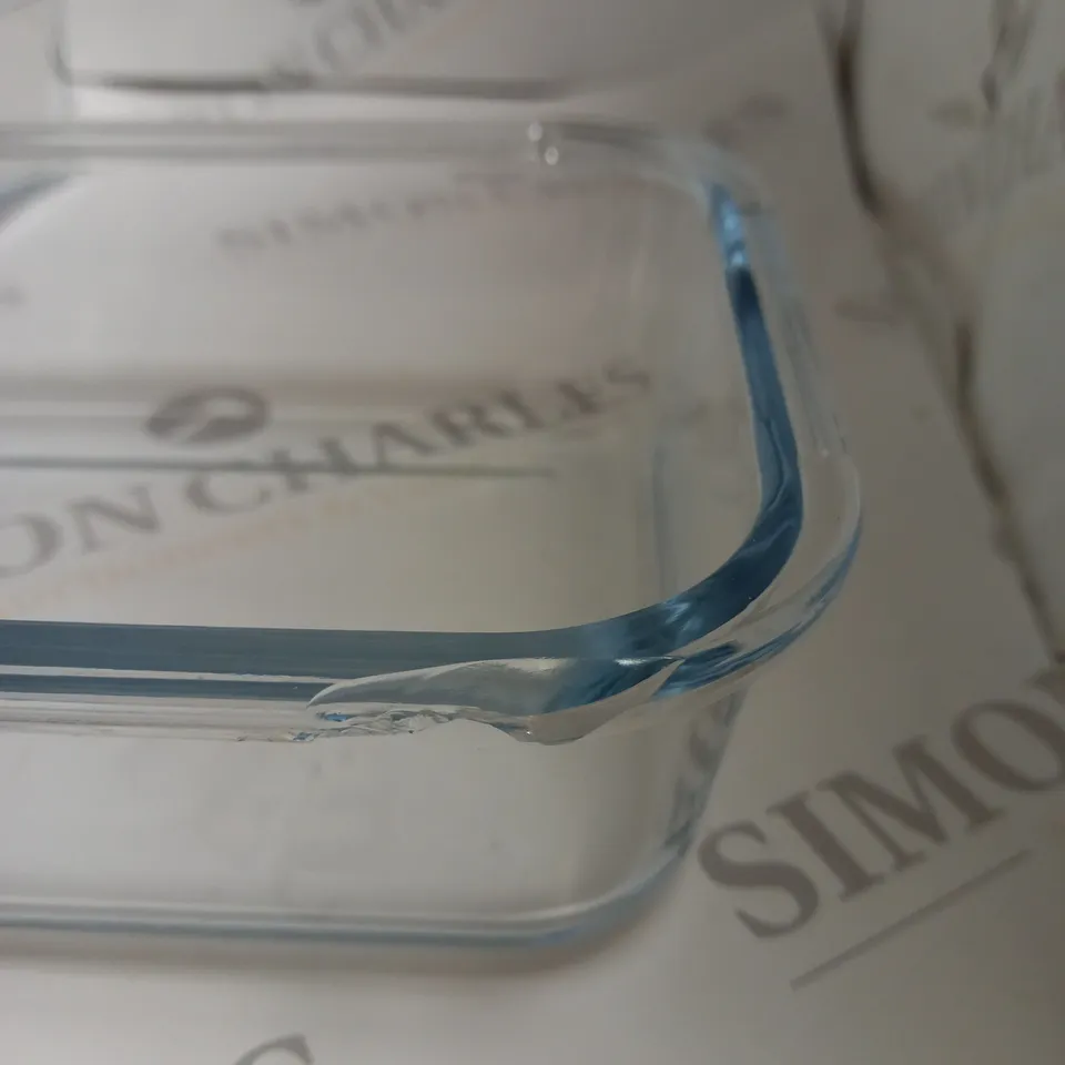 BOXED NAVAR BOROSILICATE GLASS CONTAINERS WITH BAMBOO LID - SET OF 4. 