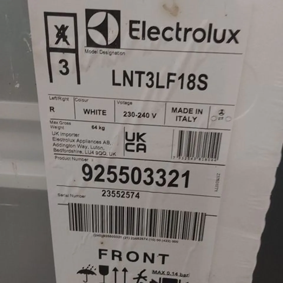 ELECTROLUX SERIES 60 INTEGRATED FRIDGE FREEZER WHITE MODEL LNT3LF18S RRP £675